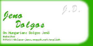 jeno dolgos business card